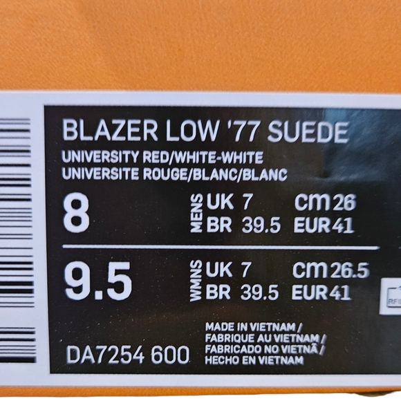 NIB - Nike Blazer Low 77 Suede Sneakers - Men 8 Women 9.5 - Picture 14 of 15